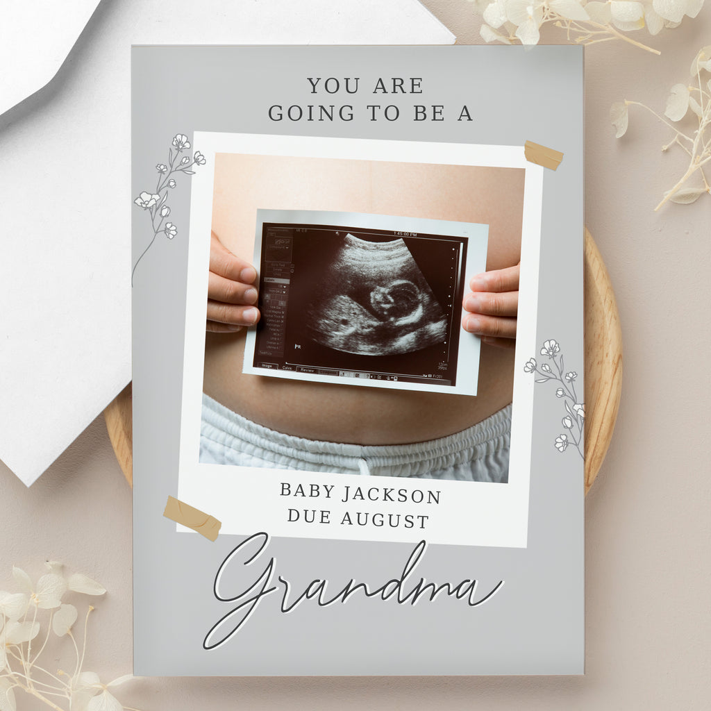 Personalised Grey Snapshot Photo Upload Greeting Card - Buy Greetings Cards at GiftMasters.co.uk