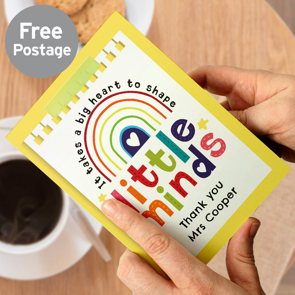 Personalised Shape Little Minds Greeting Card - Buy Greetings Cards at GiftMasters.co.uk