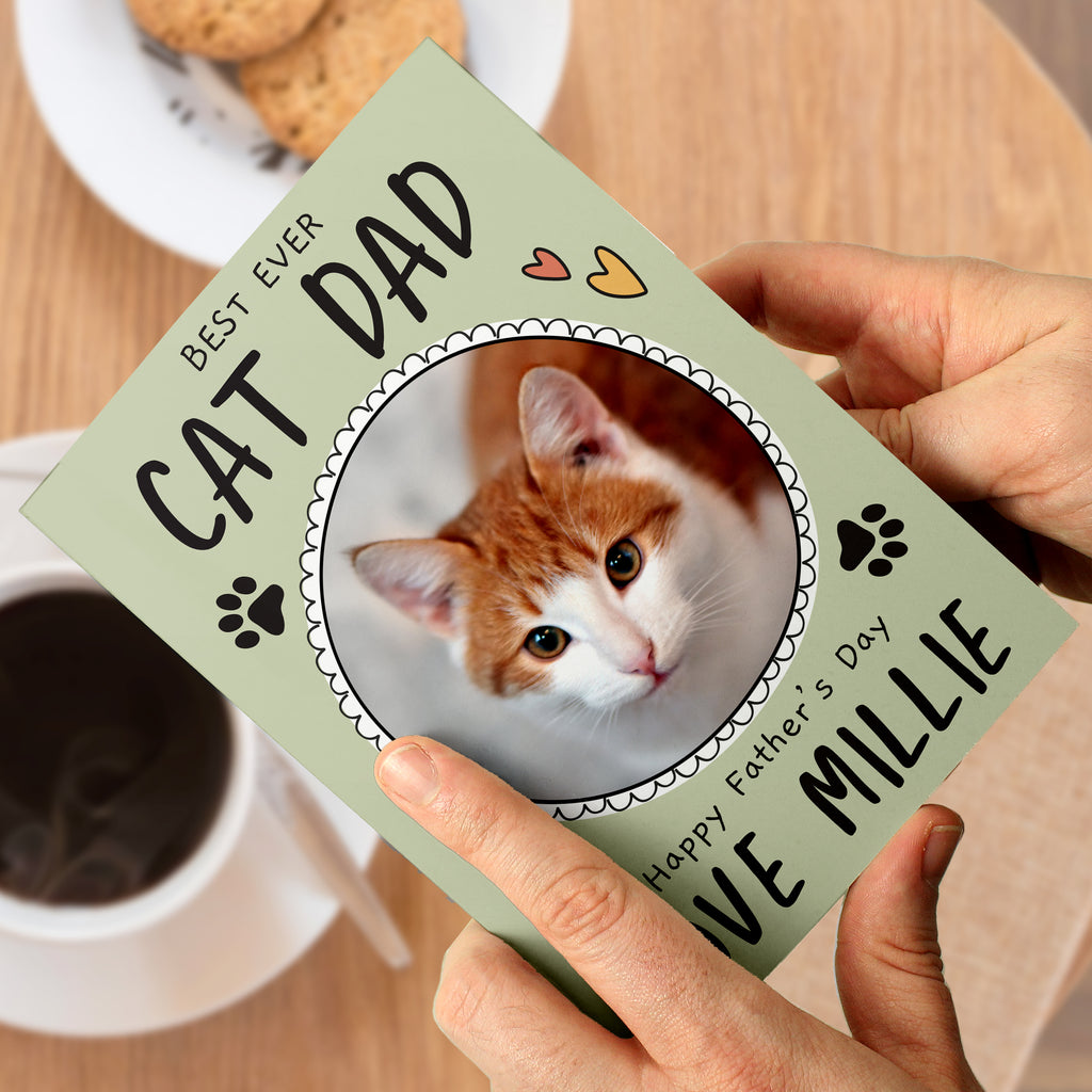 Personalised From the Cat Photo Upload Card - Buy Greetings Cards at GiftMasters.co.uk