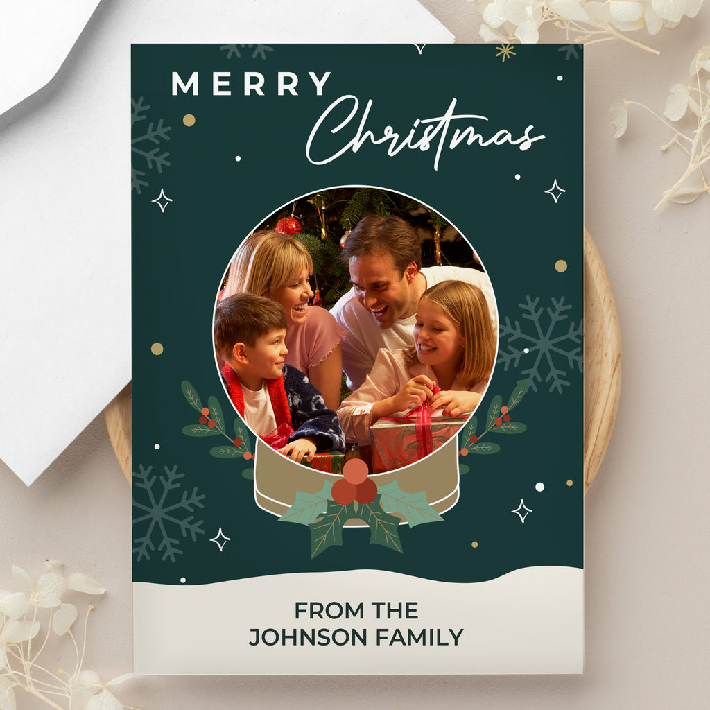 Personalised Photo Upload Christmas Card - Buy Greetings Cards at GiftMasters.co.uk