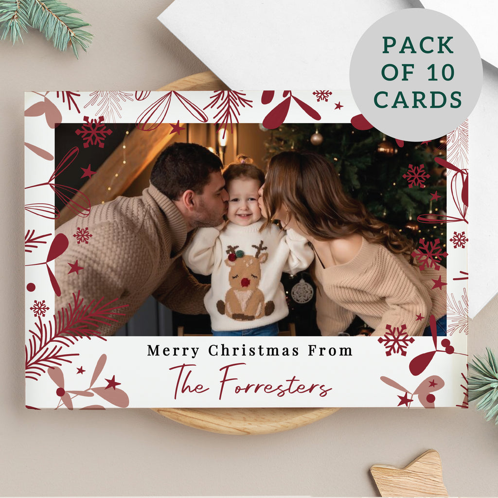 Personalised Photo Upload Pack of 10 Christmas Cards - Buy Greetings Cards at GiftMasters.co.uk