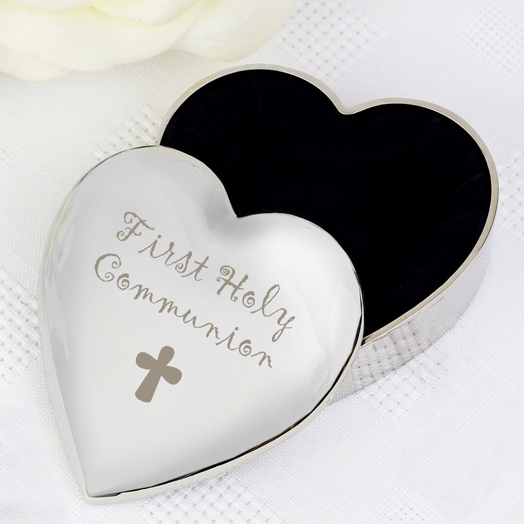 1st Holy Communion Heart Trinket Box - Buy Trinket, Jewellery & Keepsake Boxes at GiftMasters.co.uk