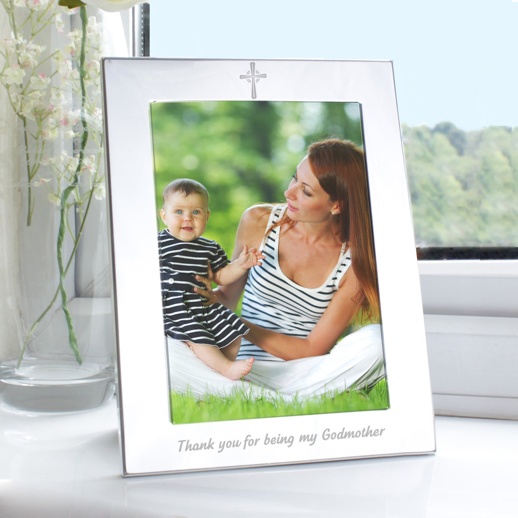 Silver 5x7 Godmother Photo Frame - Buy Photo Frames, Albums and Guestbooks at GiftMasters.co.uk