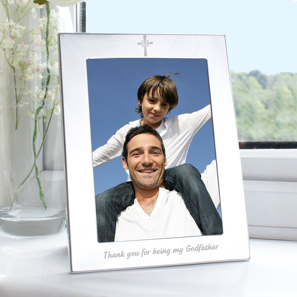 Silver 5x7 Godfather Photo Frame - Buy Photo Frames, Albums and Guestbooks at GiftMasters.co.uk