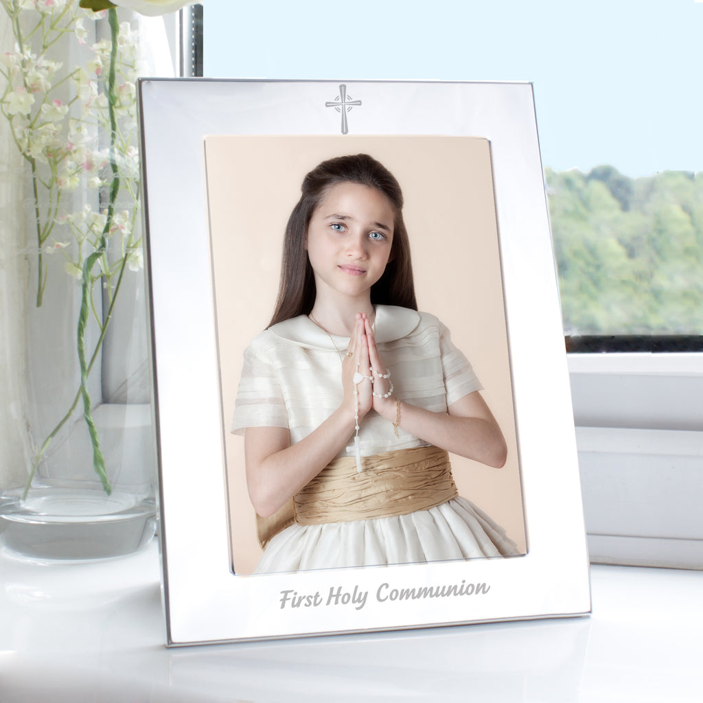 Silver 5x7 Holy Communion  Photo Frame - Buy Photo Frames, Albums and Guestbooks at GiftMasters.co.uk