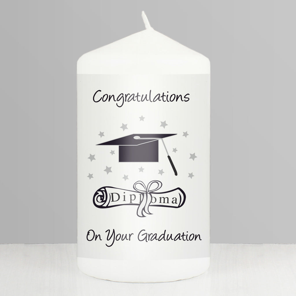 Graduation Pillar Candle - Buy Candles & Reed Diffusers at GiftMasters.co.uk