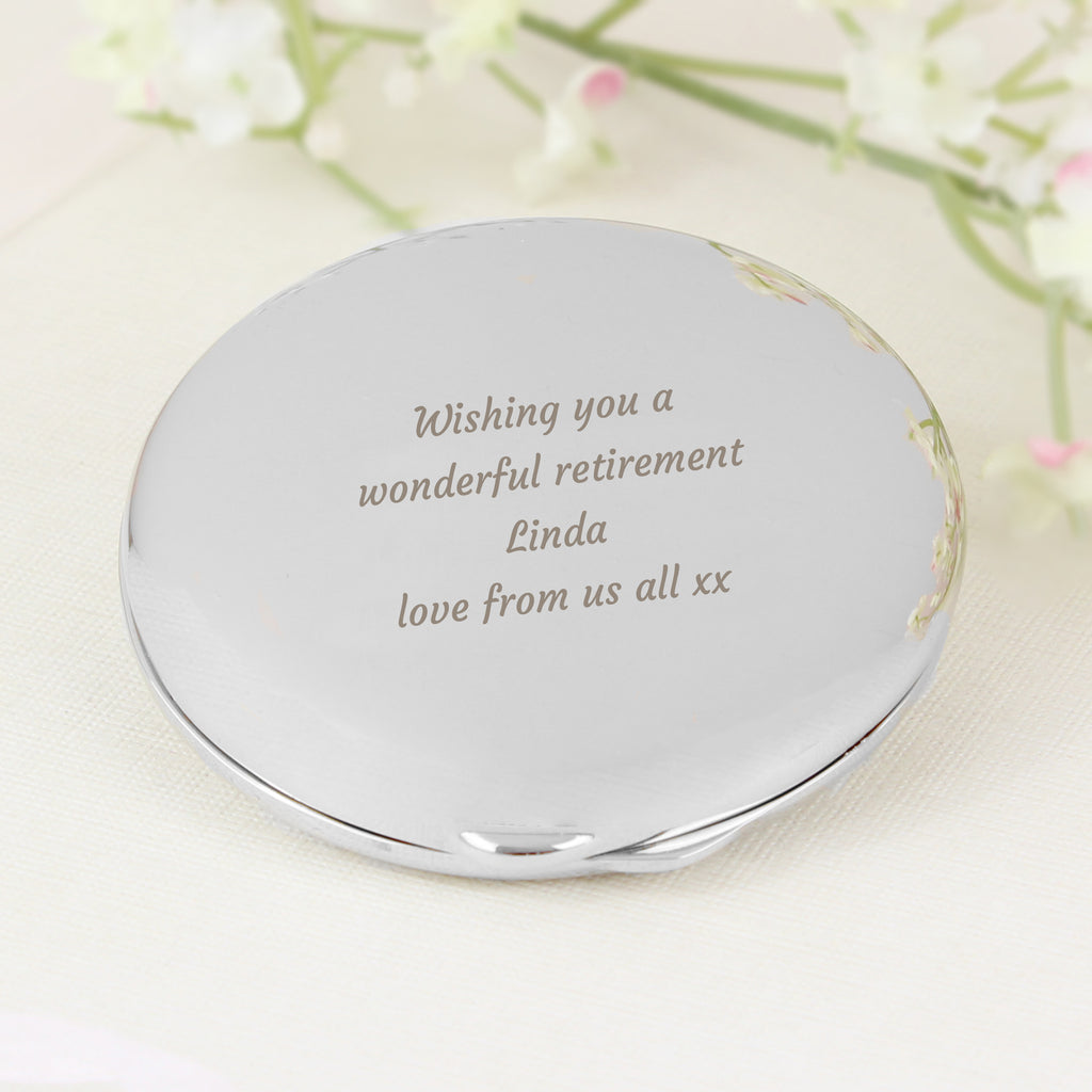 Personalised Any Message Compact Mirror - Buy Keepsakes at GiftMasters.co.uk