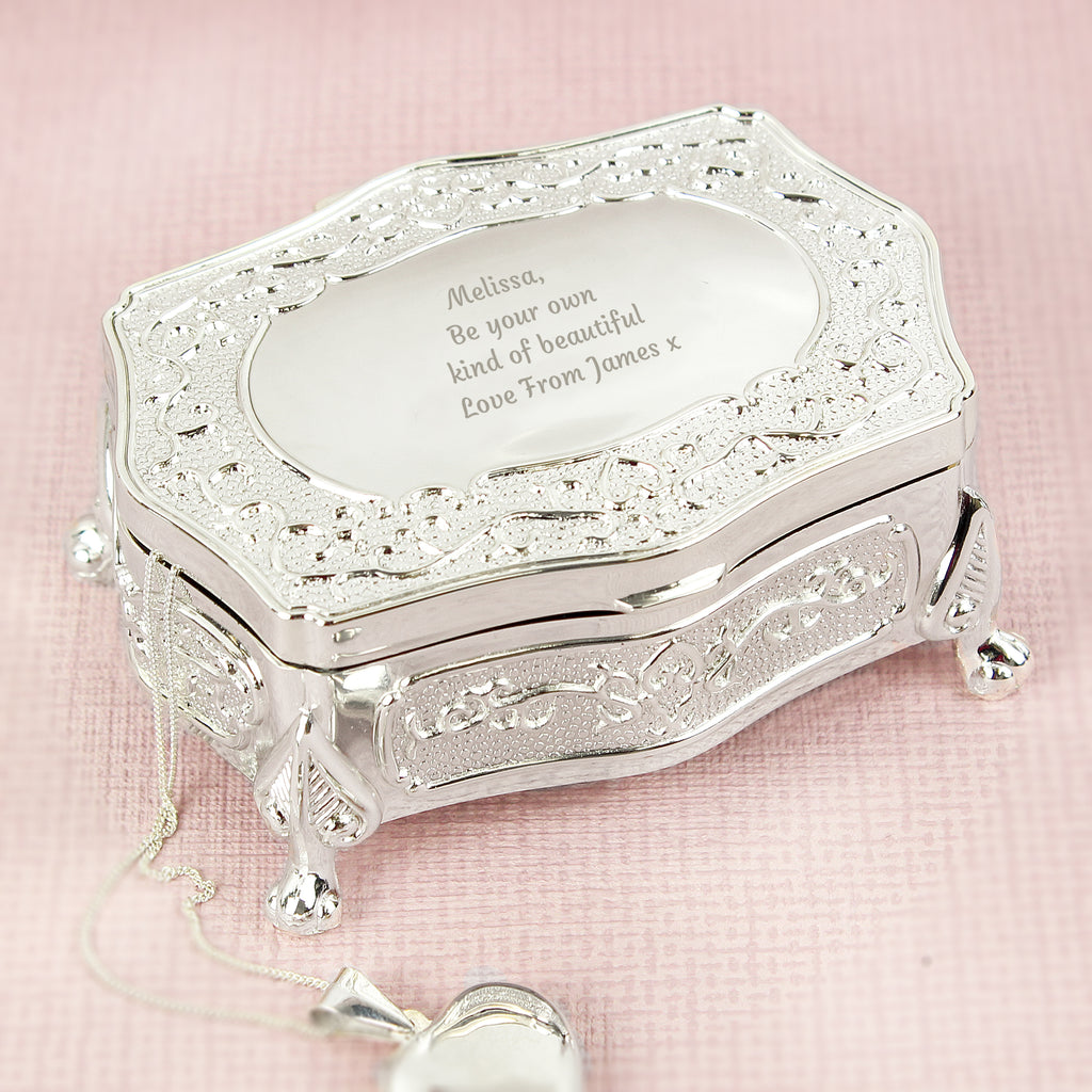 Personalised Any Message Small Antique Trinket Box - Buy Trinket, Jewellery & Keepsake Boxes at GiftMasters.co.uk