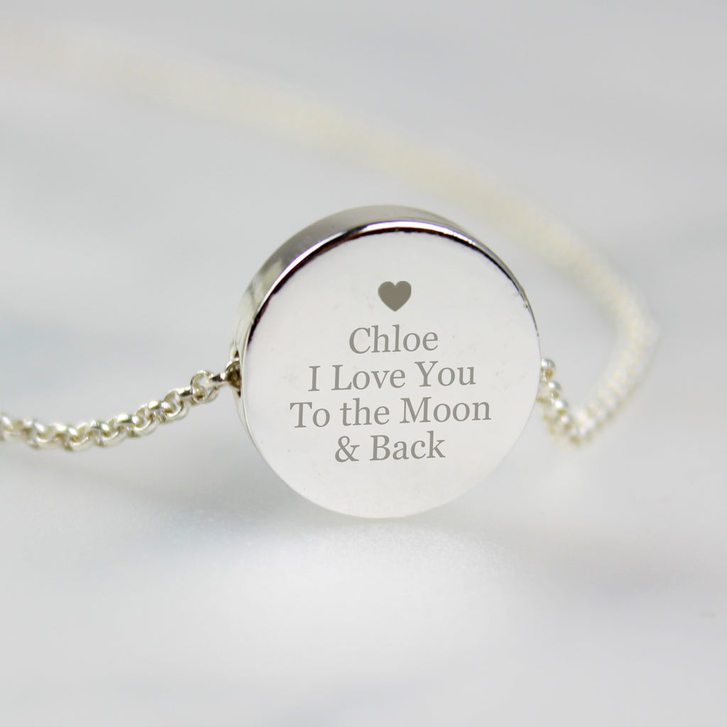 Personalised Any Message Disc Necklace - Buy Jewellery at GiftMasters.co.uk