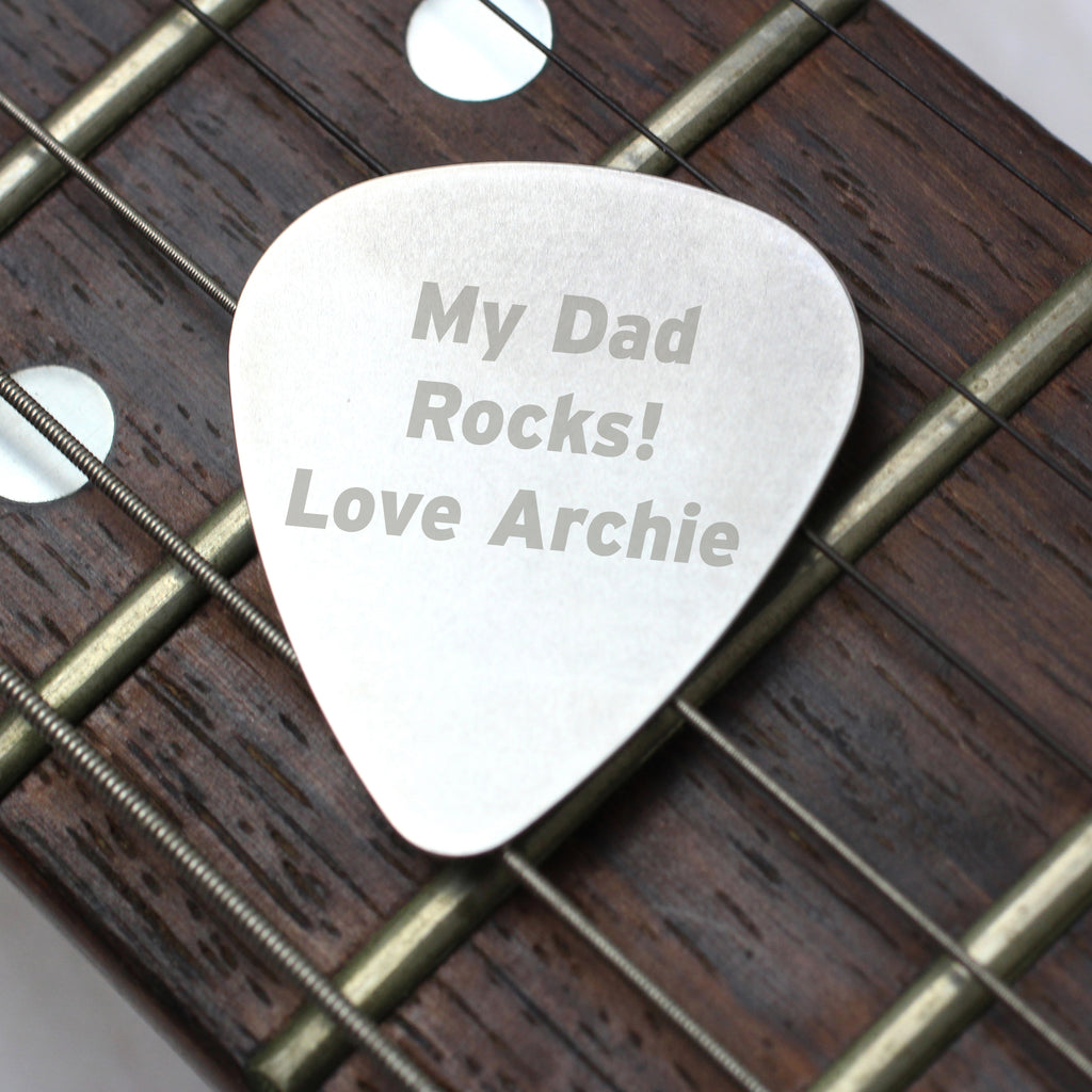 Personalised Silver Plectrum - Buy Keepsakes at GiftMasters.co.uk
