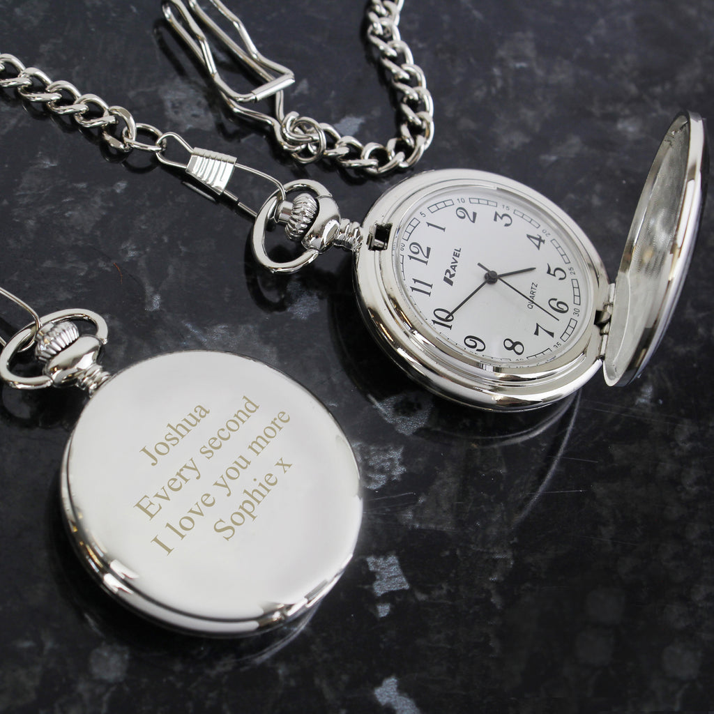Personalised Formal Pocket Fob Watch - Buy Clocks & Watches at GiftMasters.co.uk