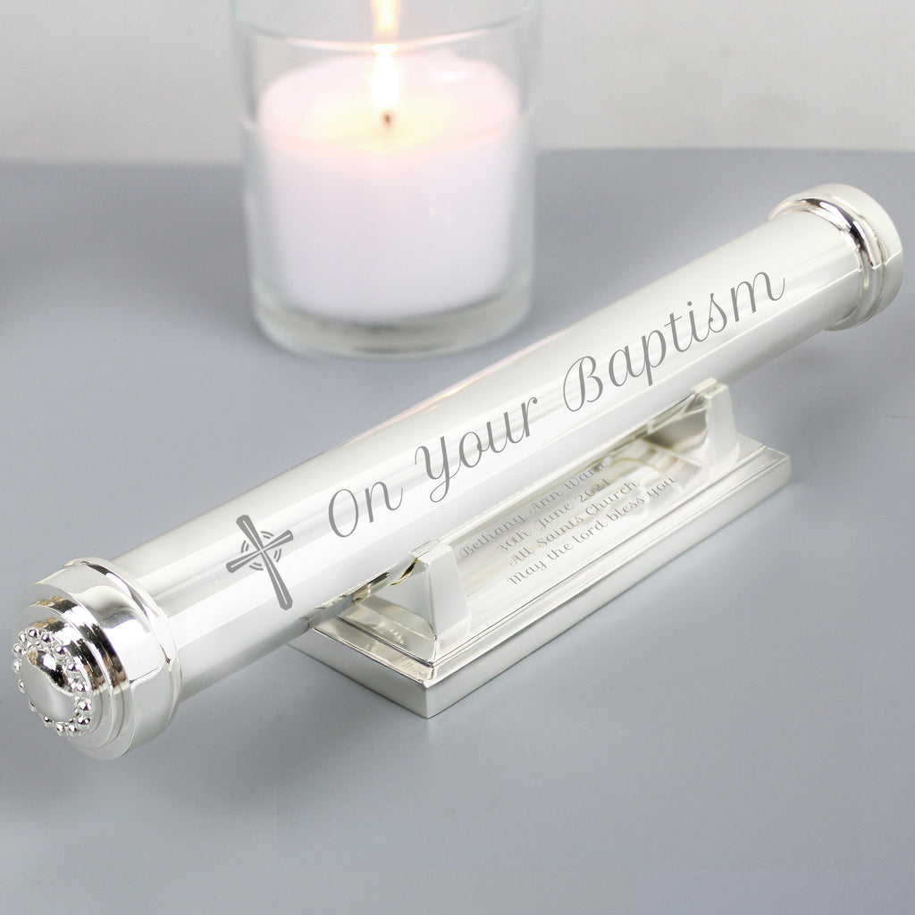 Personalised Cross Certificate Holder - Buy Keepsakes at GiftMasters.co.uk