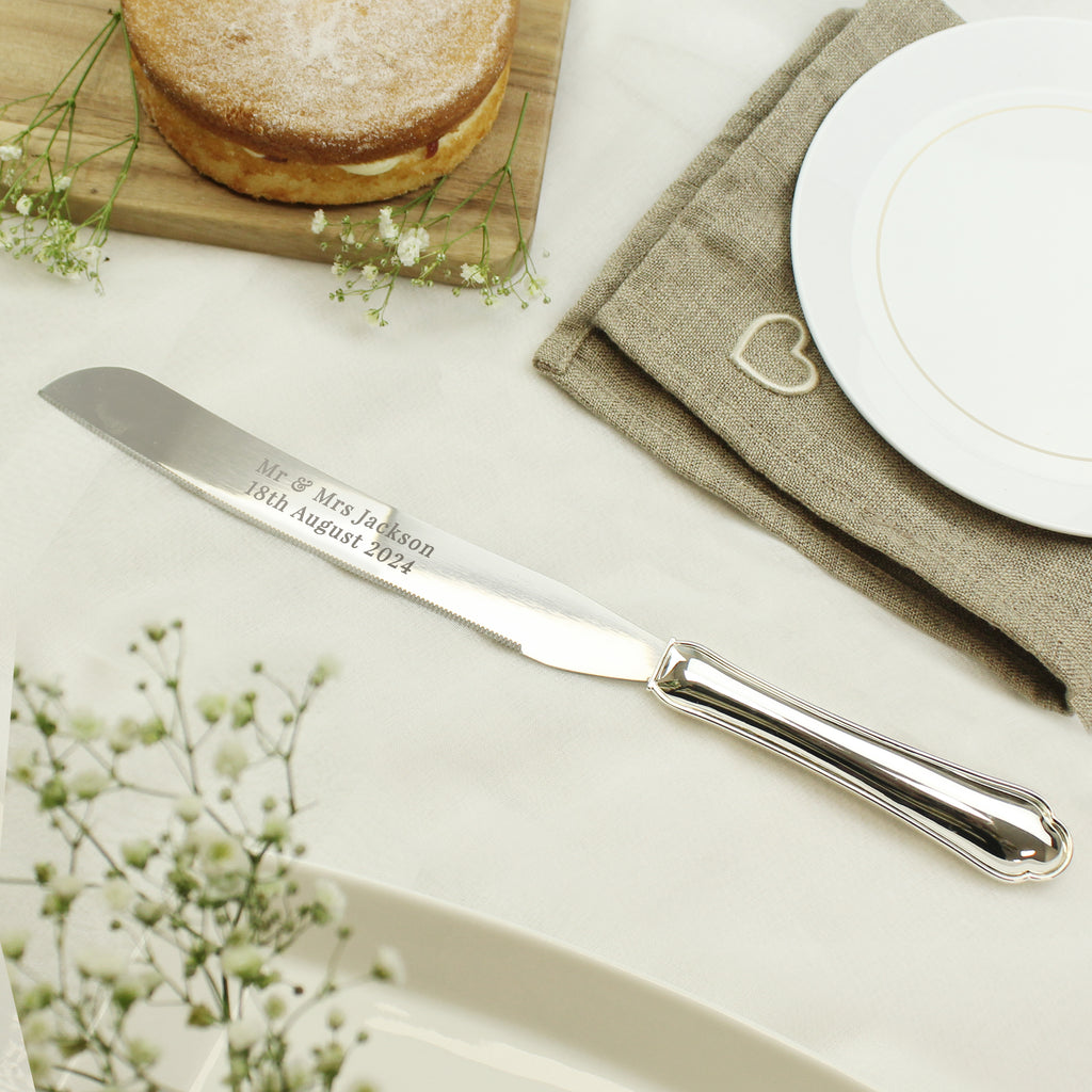 Personalised Modern Cake Knife - Buy Kitchen, Baking & Dining Gifts at GiftMasters.co.uk
