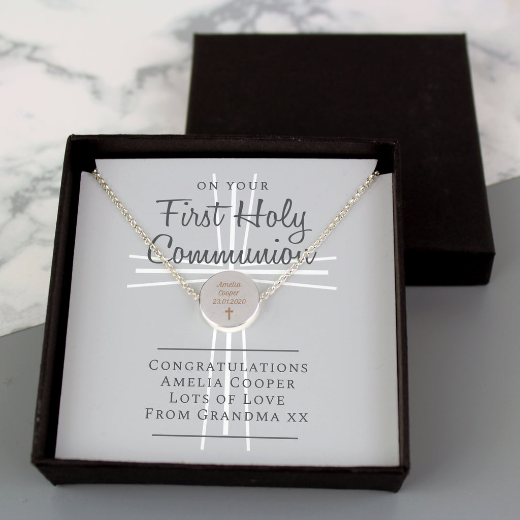 Personalised First Holy Communion Necklace & Box - Buy Jewellery at GiftMasters.co.uk