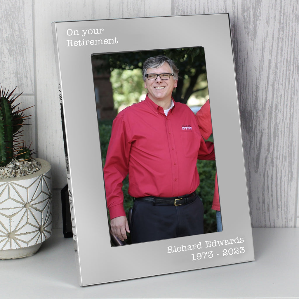 Personalised Free Text 7 x 5 Silver Photo Frame - Buy Photo Frames, Albums and Guestbooks at GiftMasters.co.uk