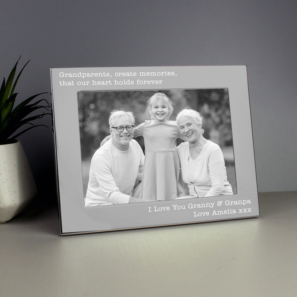 Personalised Free Text 5 x 7 Silver Photo Frame - Buy Photo Frames, Albums and Guestbooks at GiftMasters.co.uk