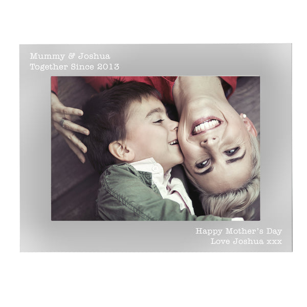 Personalised Free Text 5 x 7 Silver Photo Frame