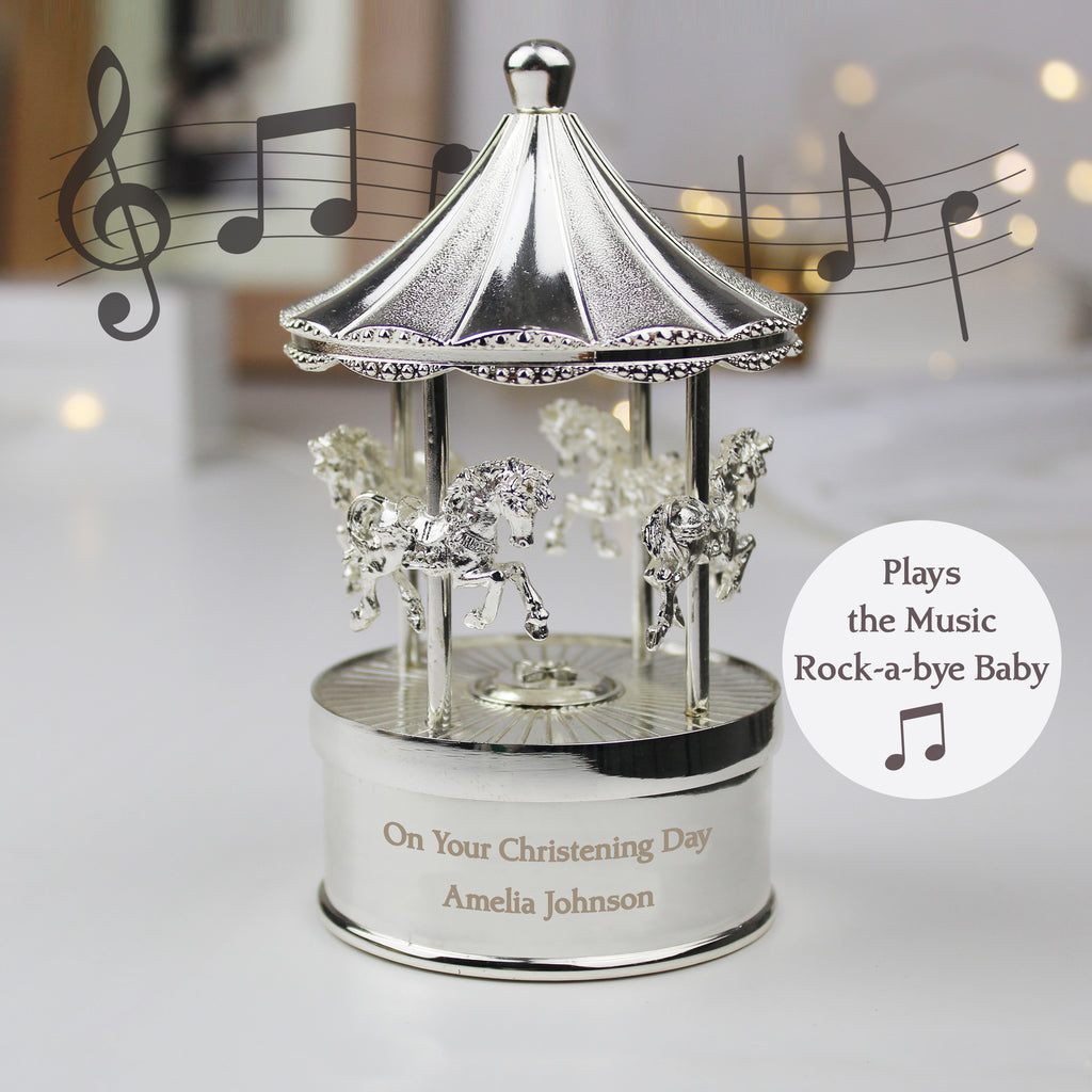 Personalised Musical Carousel Ornament - Buy Ornaments at GiftMasters.co.uk
