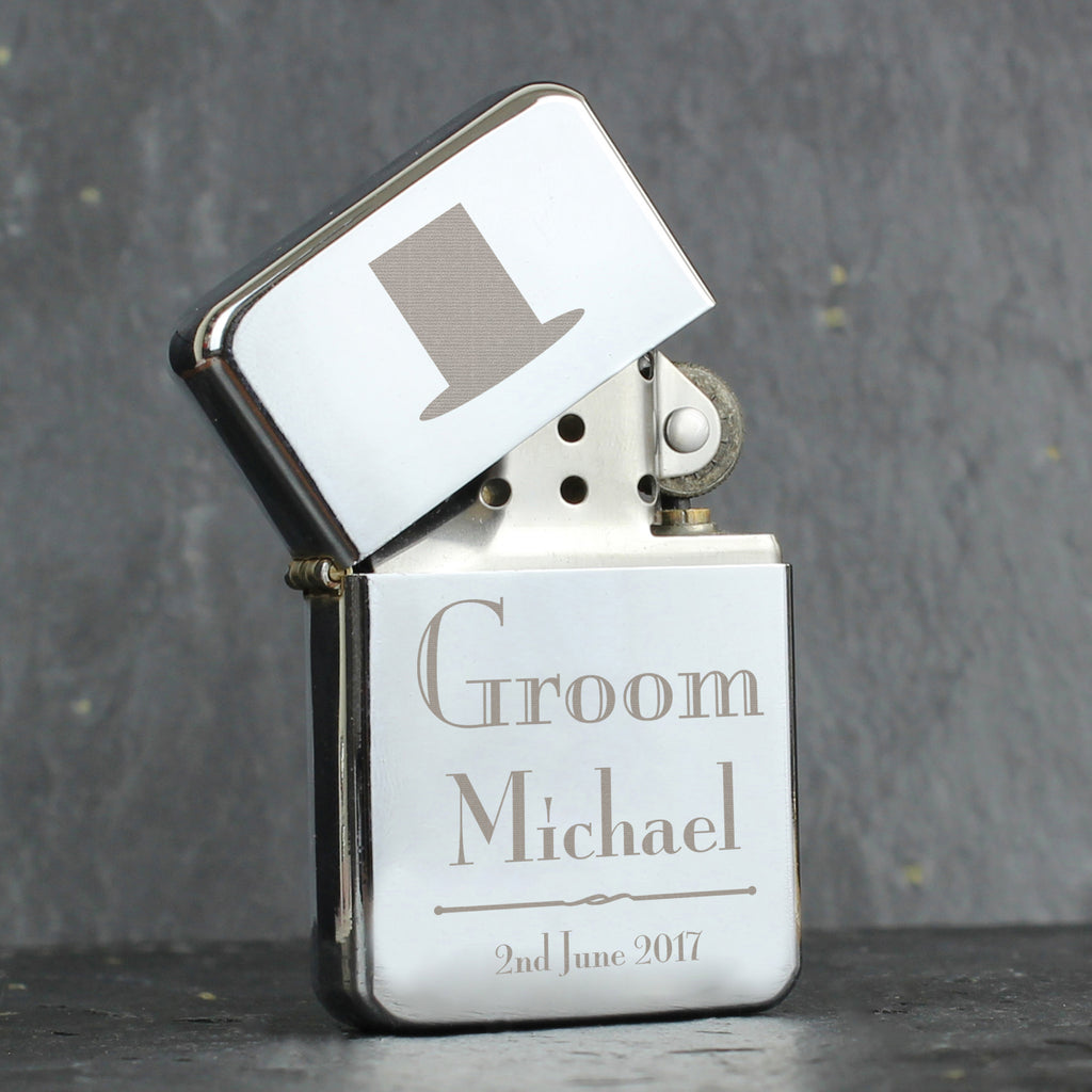 Personalised Decorative Wedding Groom Lighter - Buy Keepsakes at GiftMasters.co.uk
