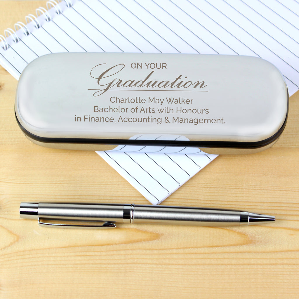 Personalised Graduation Pen and Box Set - Buy Stationery & Pens at GiftMasters.co.uk