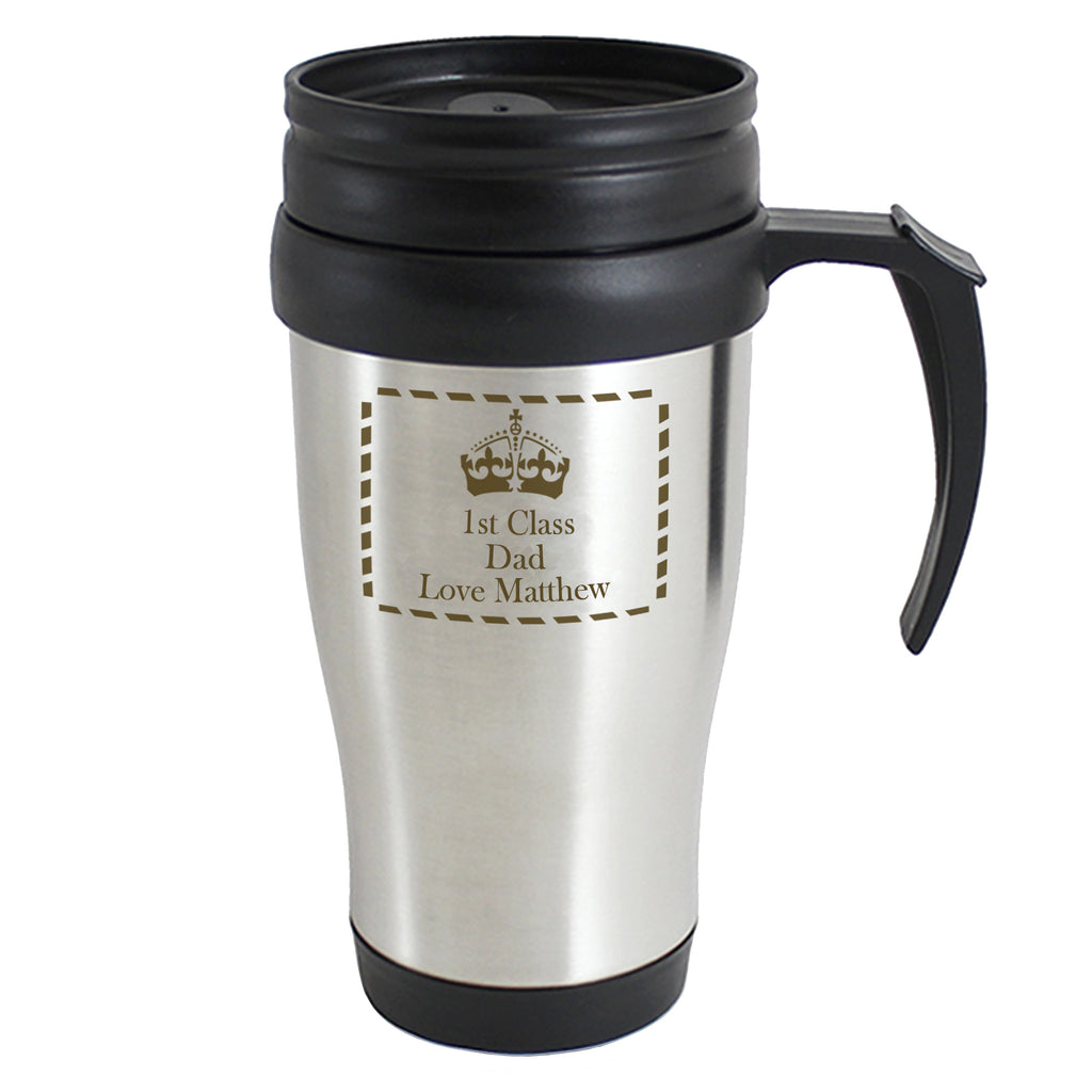 Personalised Crown Travel Mug - Buy Mugs at GiftMasters.co.uk