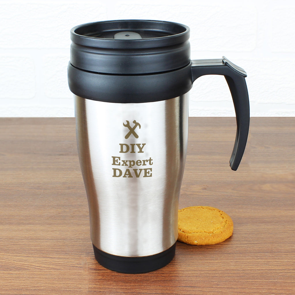 Personalised Man At Work Travel Mug - Buy Mugs at GiftMasters.co.uk