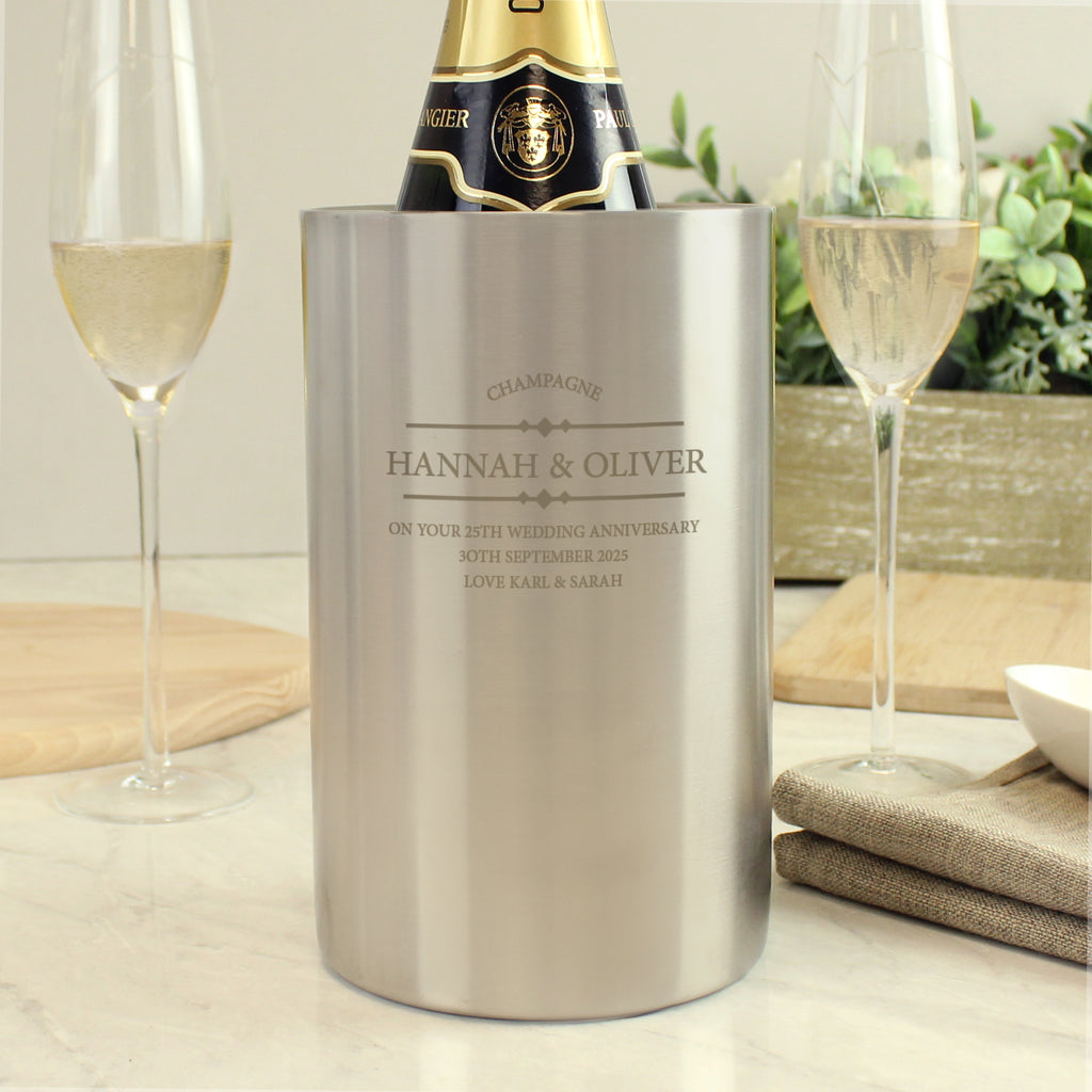 Personalised Diamond Wine Cooler - Buy Glasses & Barware at GiftMasters.co.uk