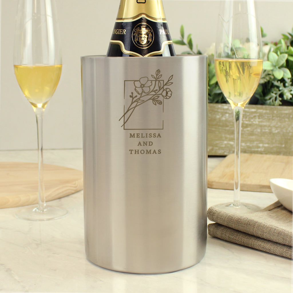 Personalised Botanical Wine Cooler - Buy Glasses & Barware at GiftMasters.co.uk