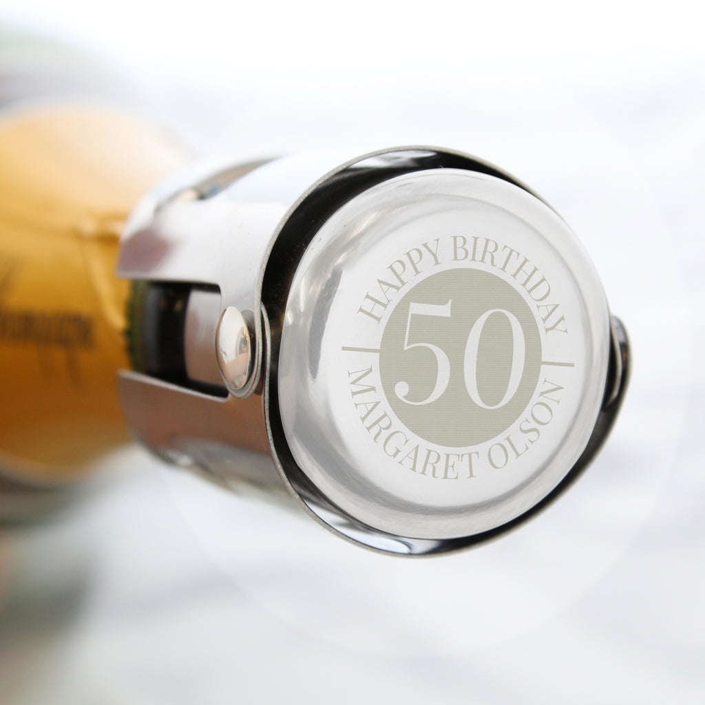 Personalised Big Number Bottle Stopper - Buy Glasses & Barware at GiftMasters.co.uk