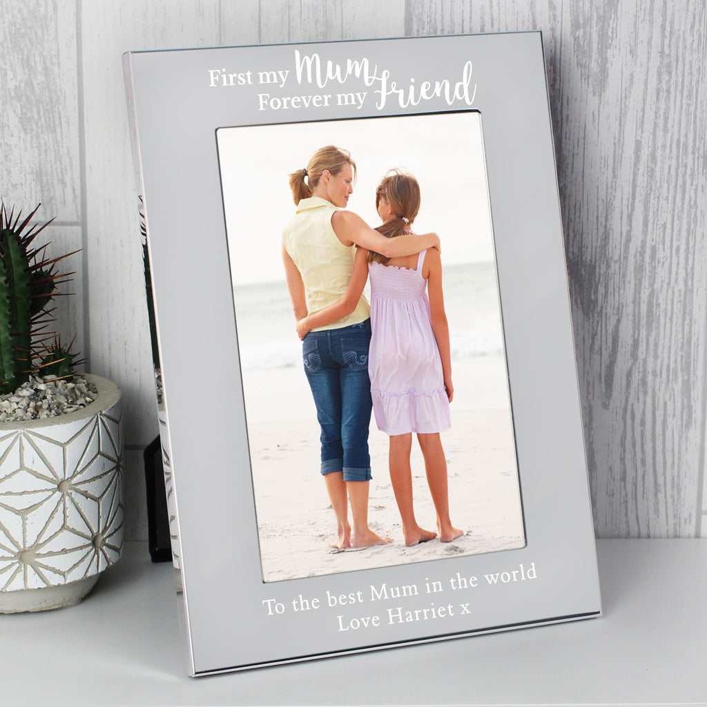 Personalised First My Mum...6x4 Silver Photo Frame - Buy Photo Frames, Albums and Guestbooks at GiftMasters.co.uk