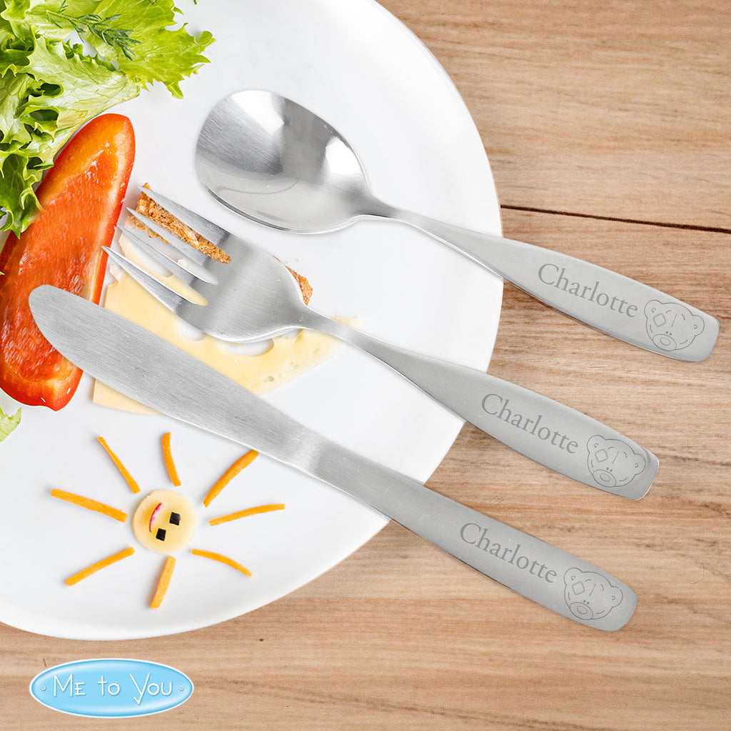 Personalised Tiny Tatty Teddy 3 Piece Cutlery Set - Buy Mealtime Essentials at GiftMasters.co.uk