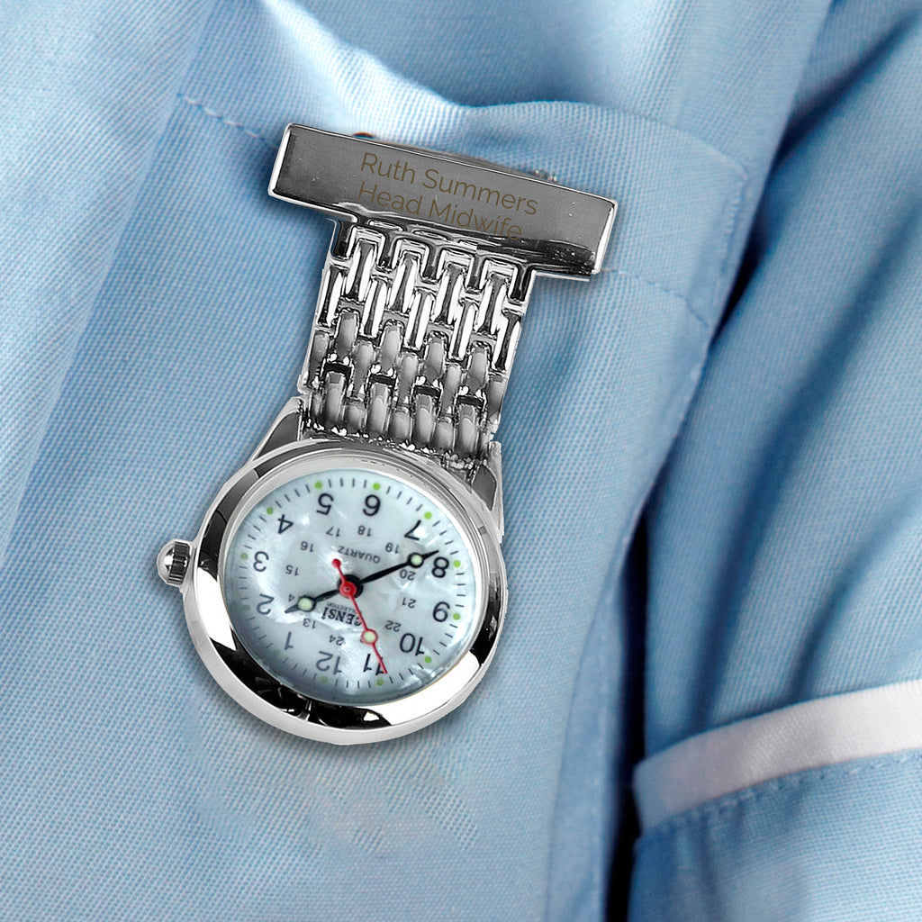 Personalised Nurse's Fob Watch - Buy Jewellery at GiftMasters.co.uk