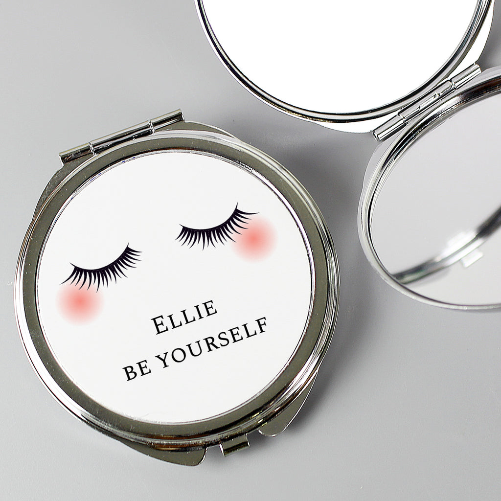 Personalised Eyelashes Compact Mirror - Buy Keepsakes at GiftMasters.co.uk