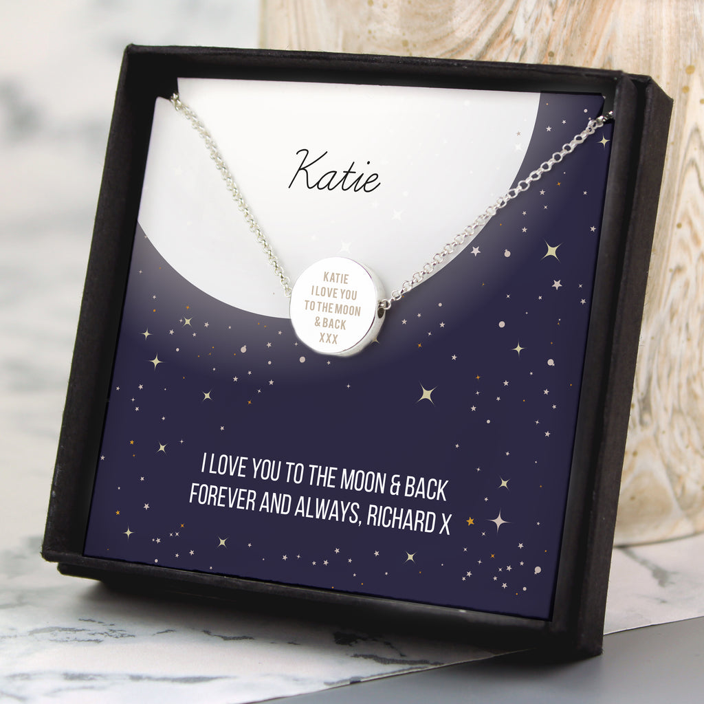 Personalised Sentiment Disc Necklace and Box - Buy Jewellery at GiftMasters.co.uk