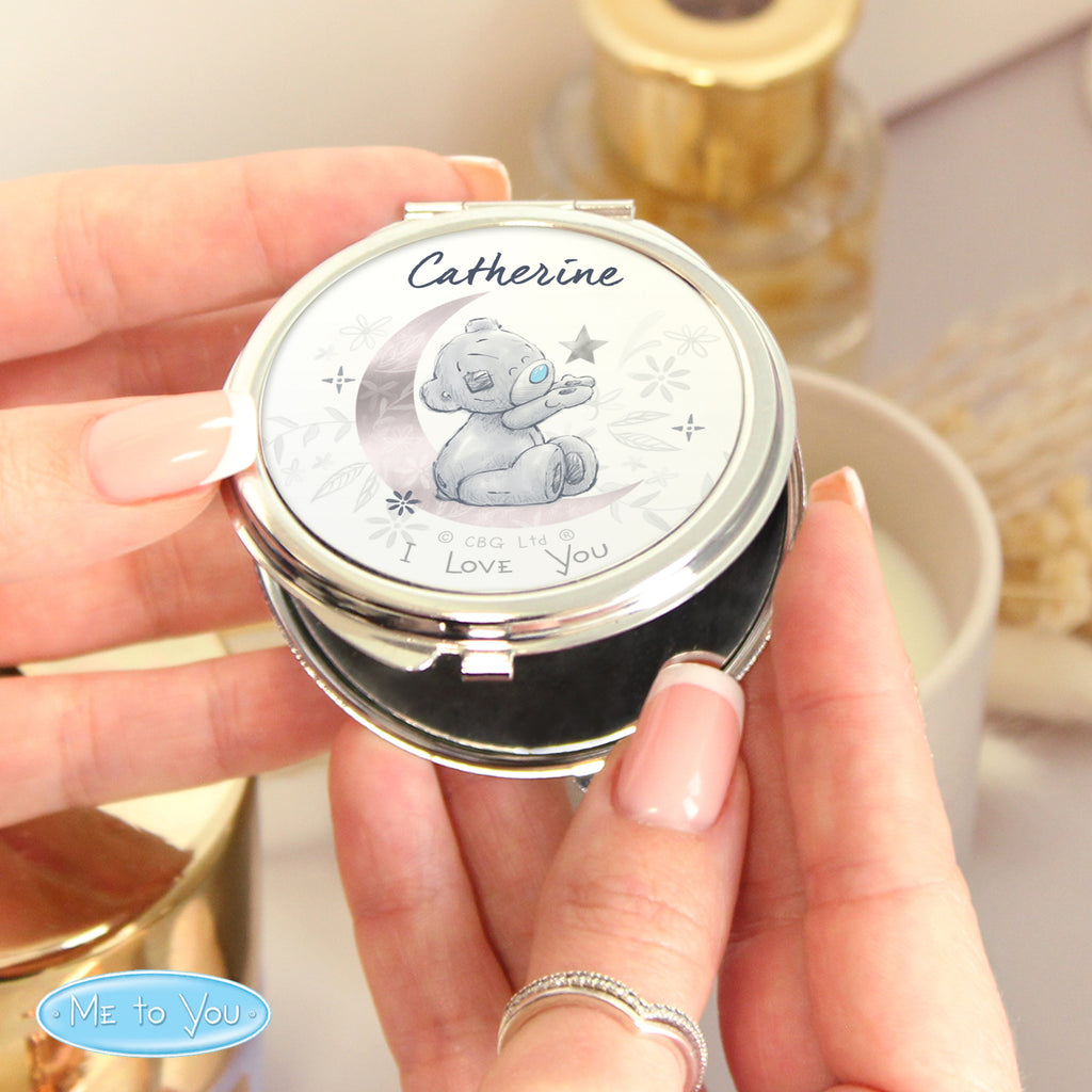 Personalised Moon & Stars Me To You Compact Mirror - Buy Keepsakes at GiftMasters.co.uk