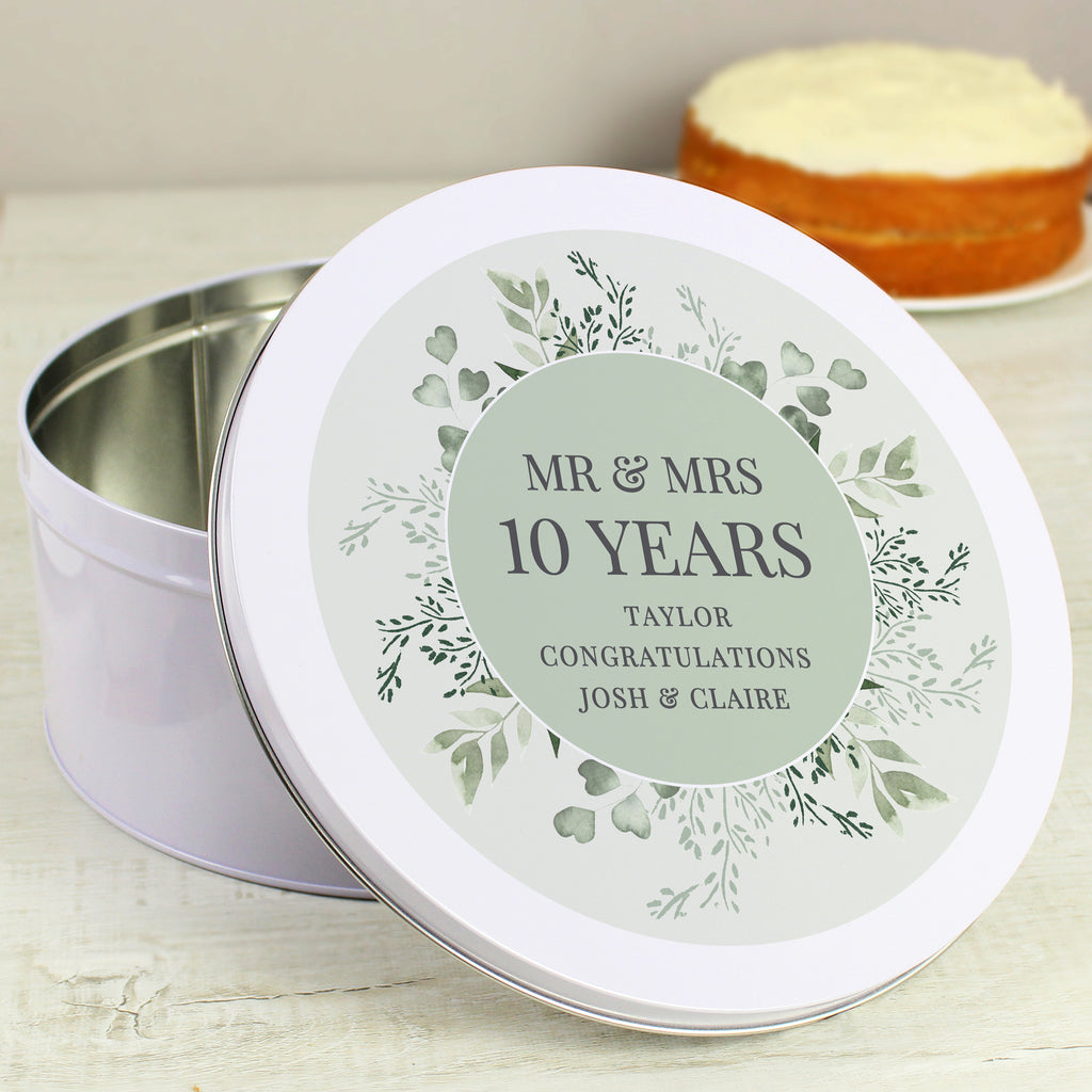 Personalised Botanical Cake Tin - Buy Kitchen, Baking & Dining Gifts at GiftMasters.co.uk