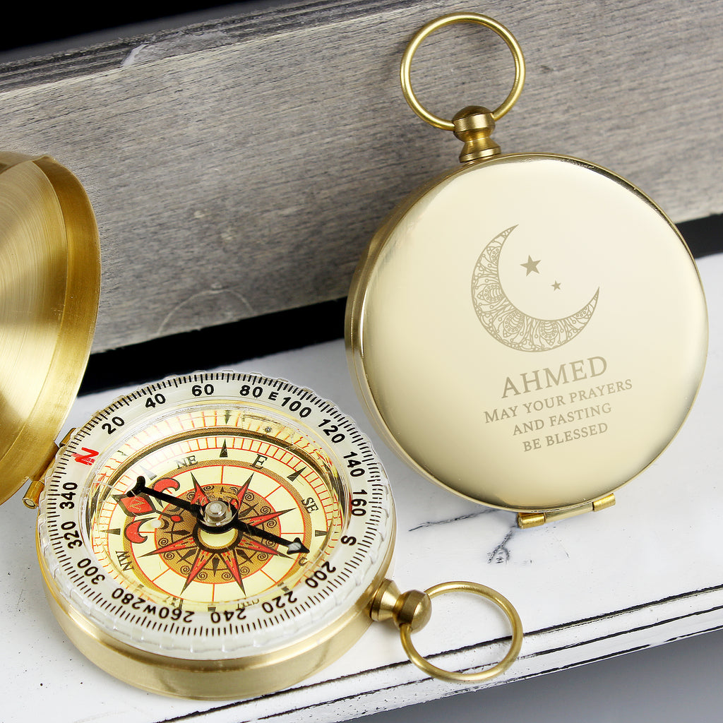 Personalised Eid and Ramadan Keepsake Compass - Buy Keepsakes at GiftMasters.co.uk