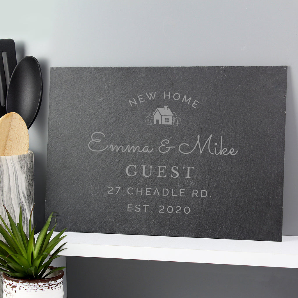 Personalised New Home Slate - Buy Slate at GiftMasters.co.uk