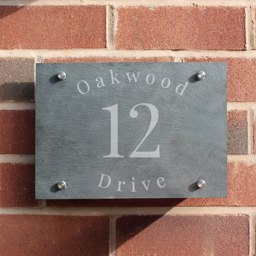 Personalised Slate House Sign - Buy Hanging Decorations & Signs at GiftMasters.co.uk