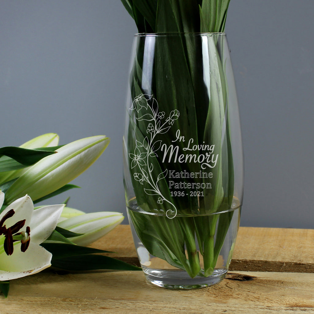 Personalised In Loving Memory Vase - Buy Vases at GiftMasters.co.uk