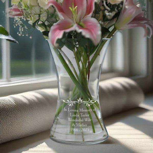 Personalised Sentiments Glass Vase