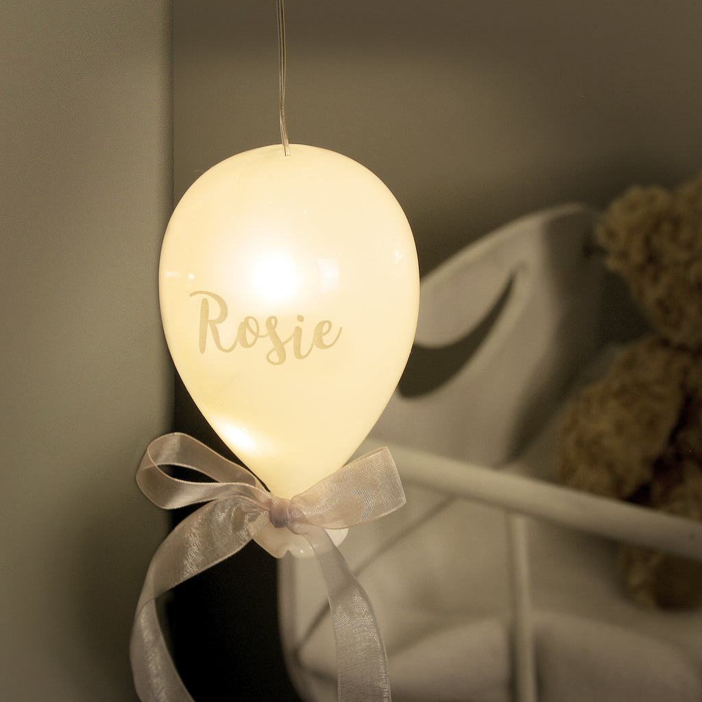Personalised Message LED Hanging Glass Balloon - Buy LED Lights, Candles & Decorations at GiftMasters.co.uk