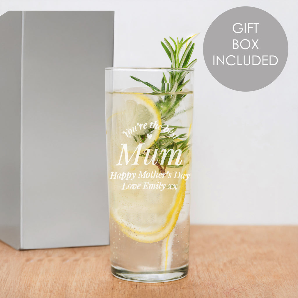 Personalised You Are The Best Hi Ball Glass - Buy Glasses & Barware at GiftMasters.co.uk