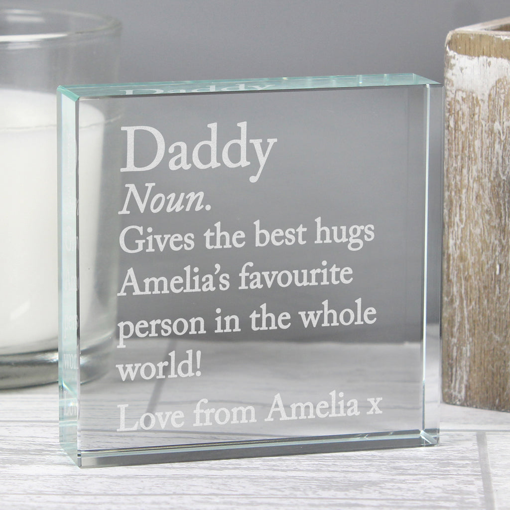 Personalised Dictionary Definition Crystal Token - Buy Keepsakes at GiftMasters.co.uk