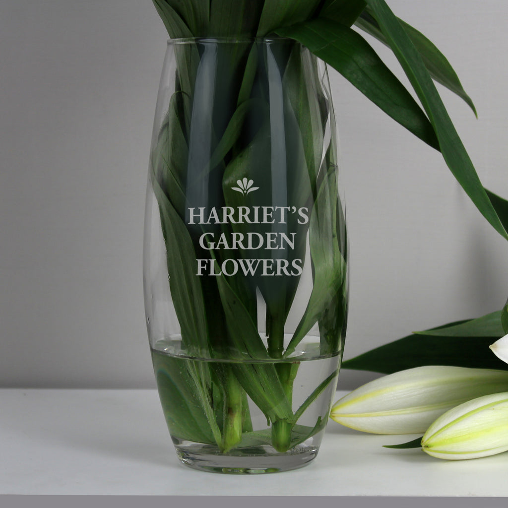 Personalised Bold Font Bullet Vase - Buy Vases at GiftMasters.co.uk