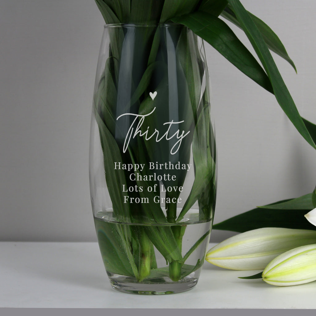 Personalised Big Age Bullet Vase - Buy Vases at GiftMasters.co.uk