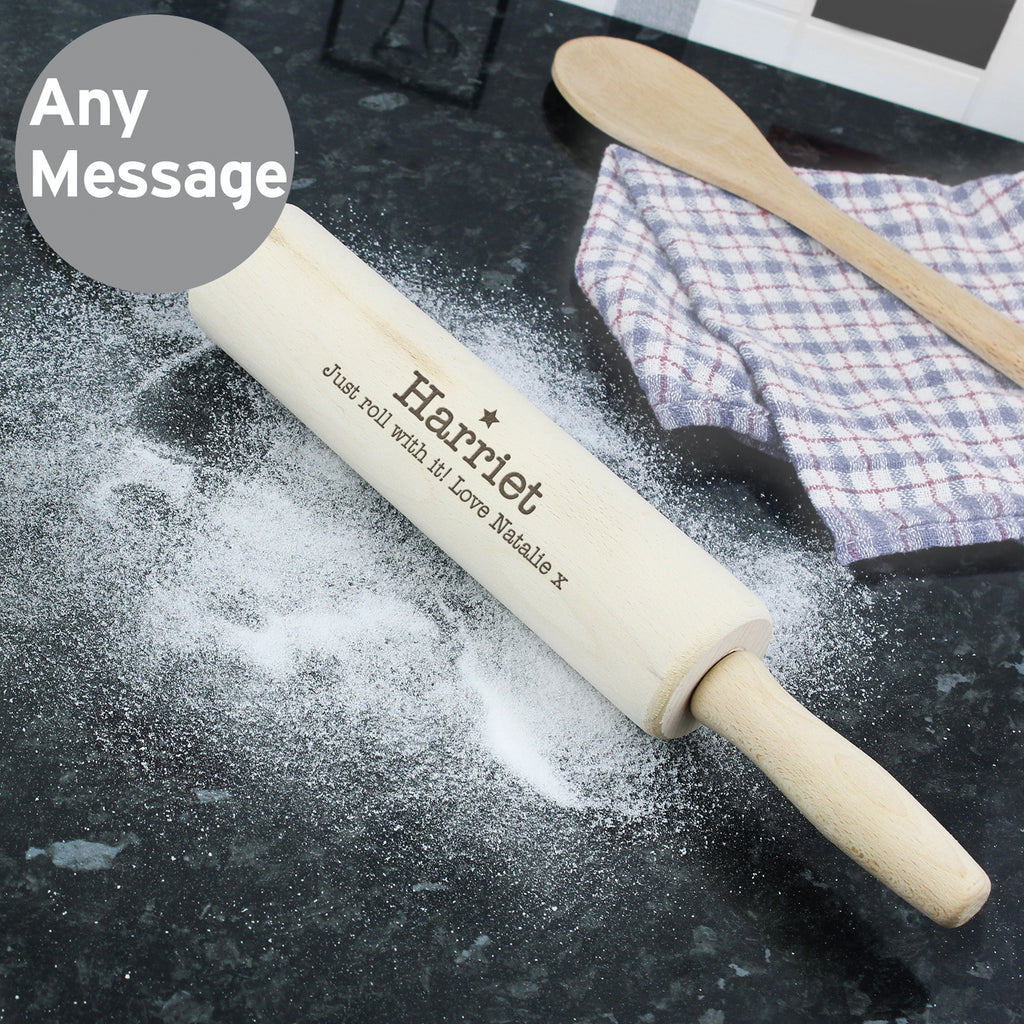 Personalised Baker Rolling Pin - Buy Kitchen, Baking & Dining Gifts at GiftMasters.co.uk
