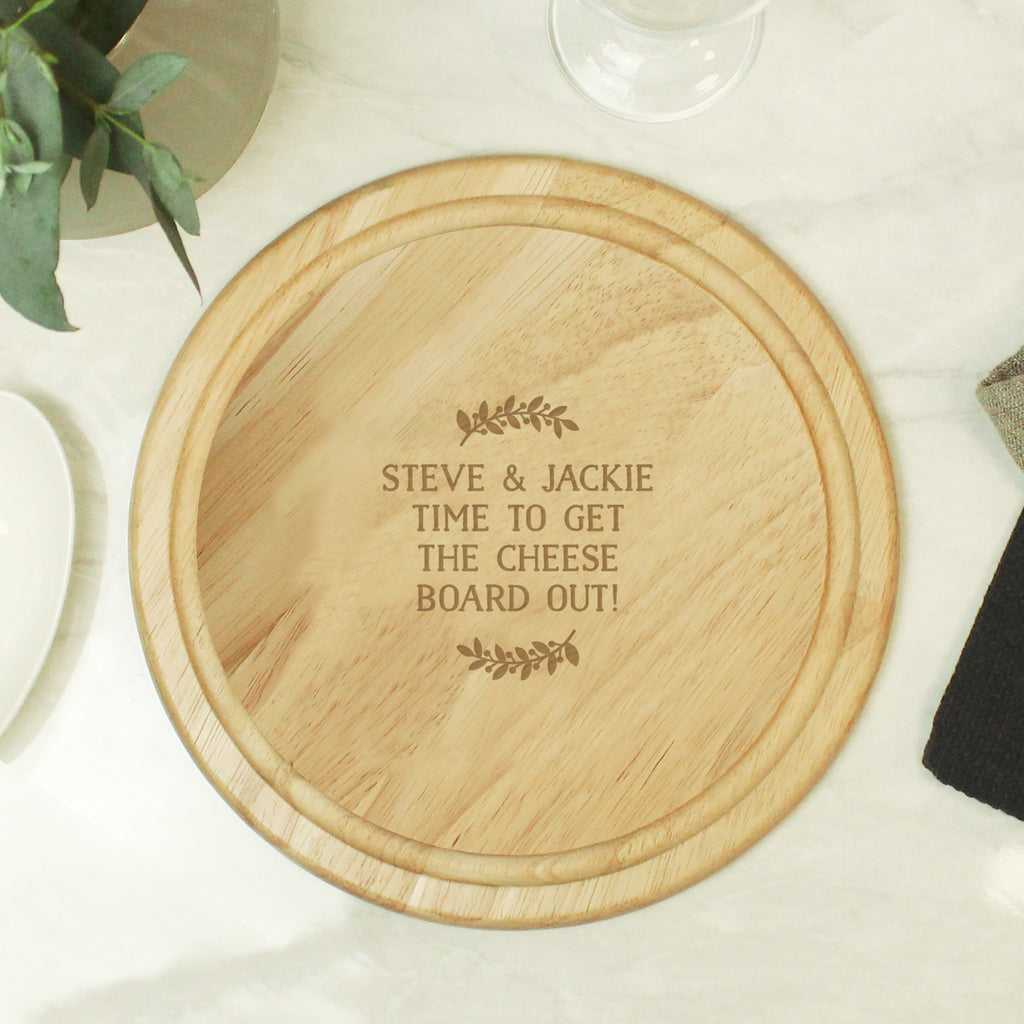 Personalised Wreath Chopping Board - Buy Kitchen, Baking & Dining Gifts at GiftMasters.co.uk