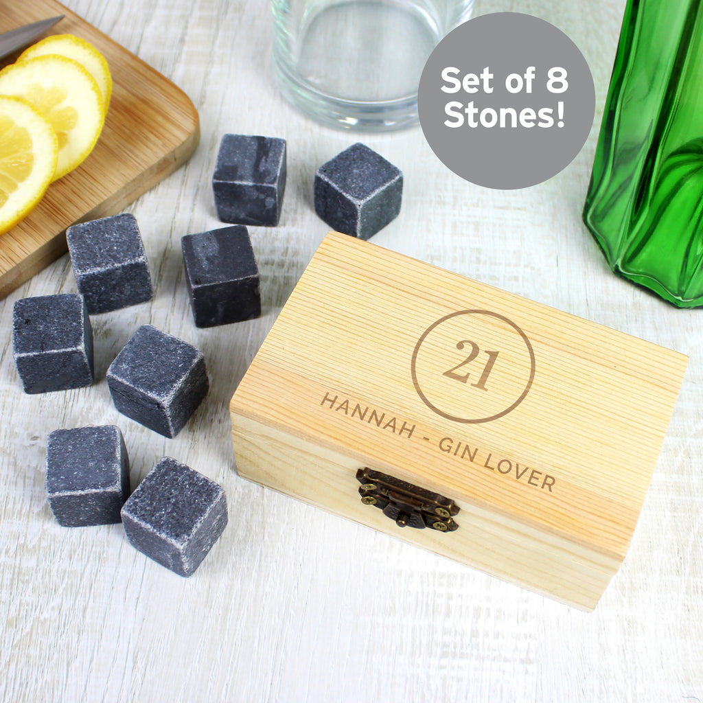 Personalised Birthday Cooling Stones - Buy Wooden at GiftMasters.co.uk