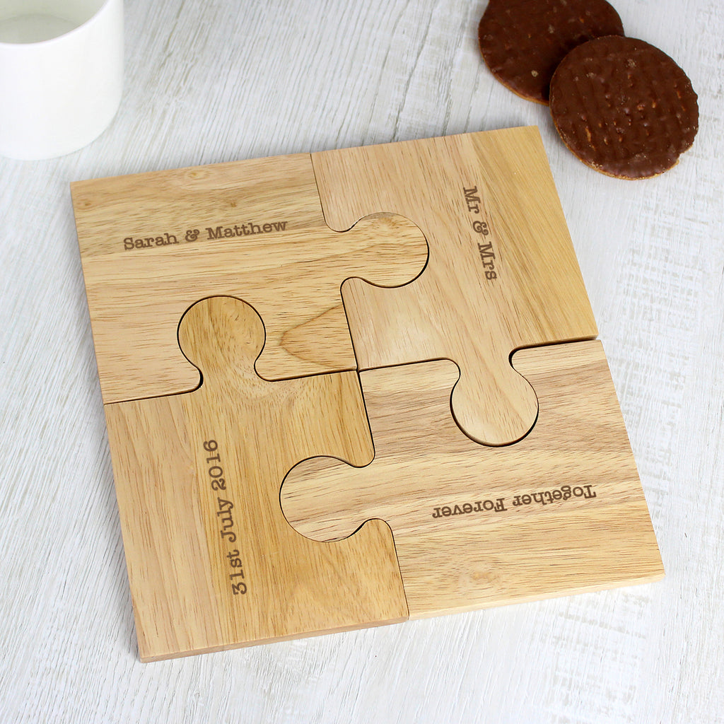 Personalised Message Jigsaw Coasters - Buy 0 at GiftMasters.co.uk